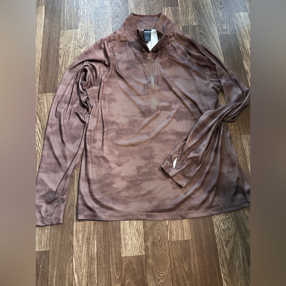 Women's Camouflage Brown Quarter-Zip Sweatshirt